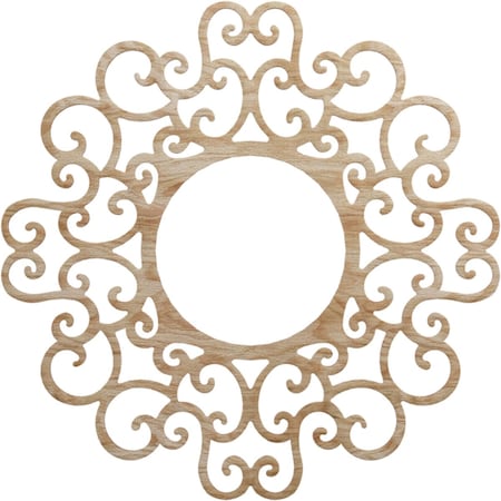Ekena Millwork Reims Wood Fretwork Pierced Ceiling Medallion, Red Oak, 36"OD x 13 3/4"ID x 1/4"T CMWP36X36X0250RERO